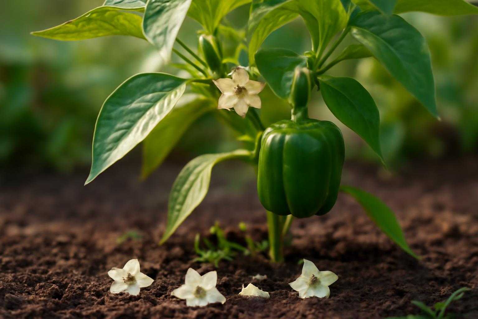 ピーマンの花が落ちる原因は？実がならないときに見直したい育て方と対策、初心者でもできる予防法