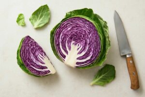 キャベツの中が紫でも食べられる?変色の原因と腐敗との違い、安全に見分けるポイント