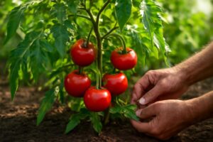 トマトの下葉はどこまで取る?家庭菜園で実を甘く育てる失敗しない葉かきのコツと注意点